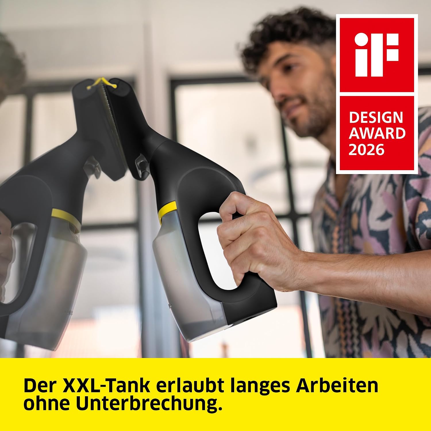 KÄRCHER Akku-Fenstersauger WV 3 Comfort Precision+ Black, Akkulaufzeit: 35 min., XXL-Schmutzwassertank: 200 ml, 2 Absaugdüsen,verstellbare Sprühflasche mit Mikrofaser-Wischbezug 3 KÄRCHER Akku-Fenstersauger WV 3 Comfort Precision+ Black, Akkulaufzeit: 35 min., XXL-Schmutzwassertank: 200 ml, 2 Absaugdüsen,verstellbare Sprühflasche mit Mikrofaser-Wischbezug – Bild 3