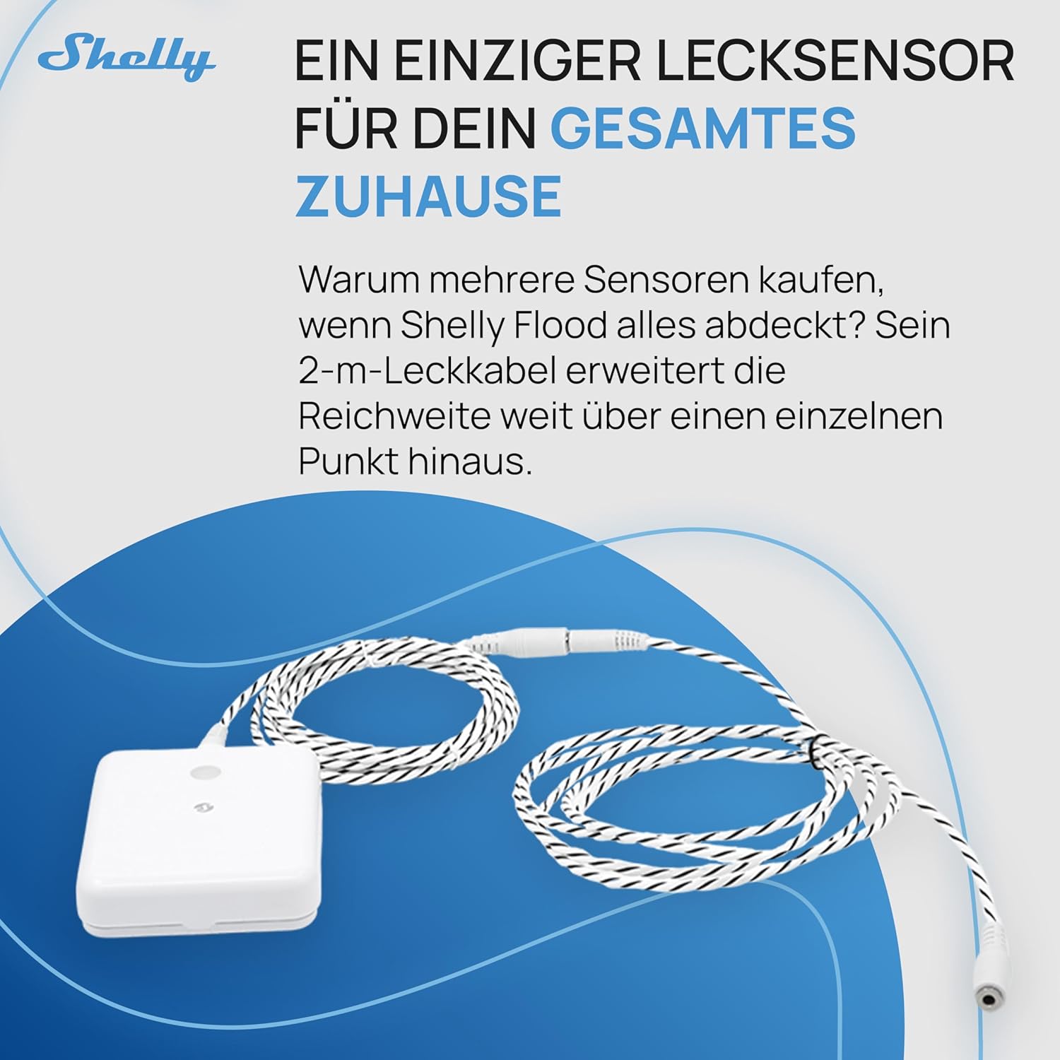 Shelly Flood Gen4 - Smarter Matter Wassersensor mit Leck-Sensorkabel, IP44, Flut- & Regenerkennung, Anpassbare Alarmstufen, Leckerkennung, Zeitschaltuhr, Alexa, Google Home & Zigbee 3 Shelly Flood Gen4 - Smarter Matter Wassersensor mit Leck-Sensorkabel, IP44, Flut- & Regenerkennung, Anpassbare Alarmstufen, Leckerkennung, Zeitschaltuhr, Alexa, Google Home & Zigbee – Bild 3