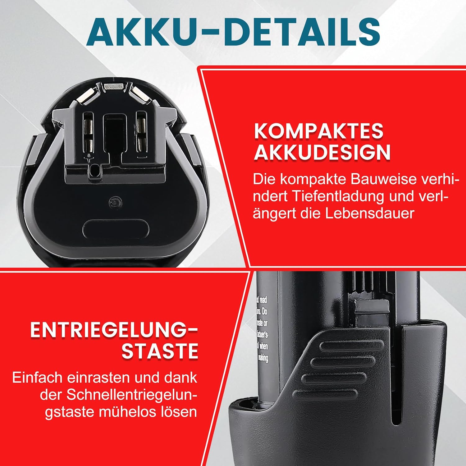 2X 4.8Ah Ersatzakku für Bosch 12V Akku GBA Professional 3 2X 4.8Ah Ersatzakku für Bosch 12V Akku GBA Professional – Bild 3