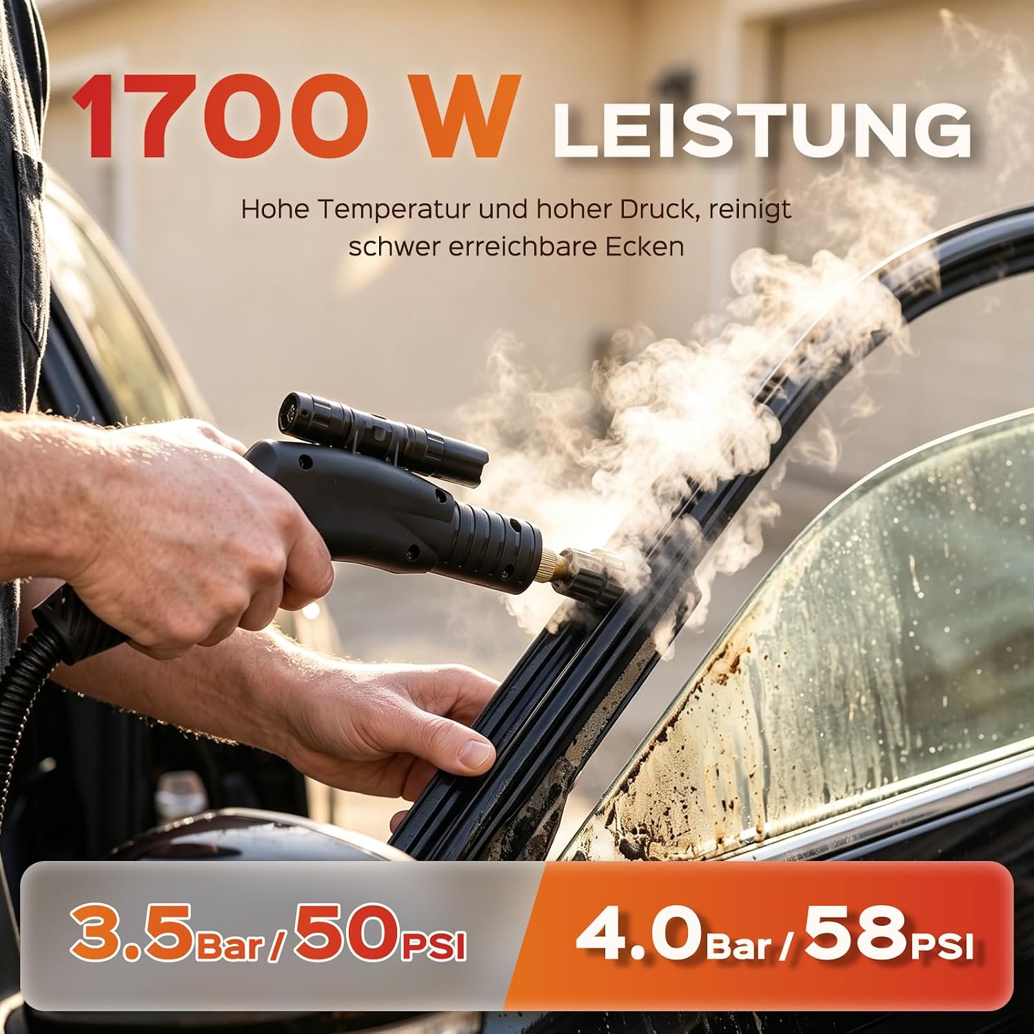 Moongiantgo Hochdruck Dampfreiniger für Alles Tanklose 220V 1700W 5 Moongiantgo Hochdruck Dampfreiniger für Alles Tanklose 220V 1700W – Bild 5