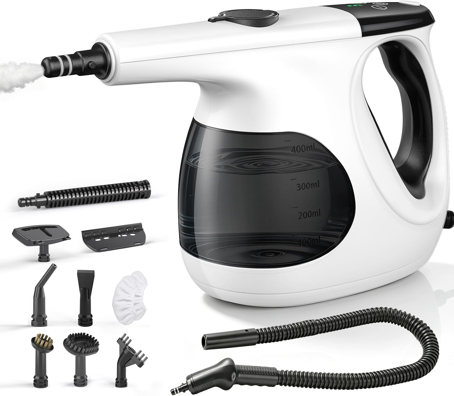 JBER Dampfreiniger Handgerät 1200W für Heim, 3 Sek.Aufheizzeit, 400ML Tank 1 JBER Dampfreiniger Handgerät 1200W für Heim, 3 Sek.Aufheizzeit, 400ML Tank