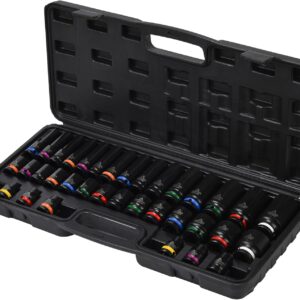 1/2" CR-MO Schlagschrauber Nüsse Set, 35-tlg, 8–32 mm