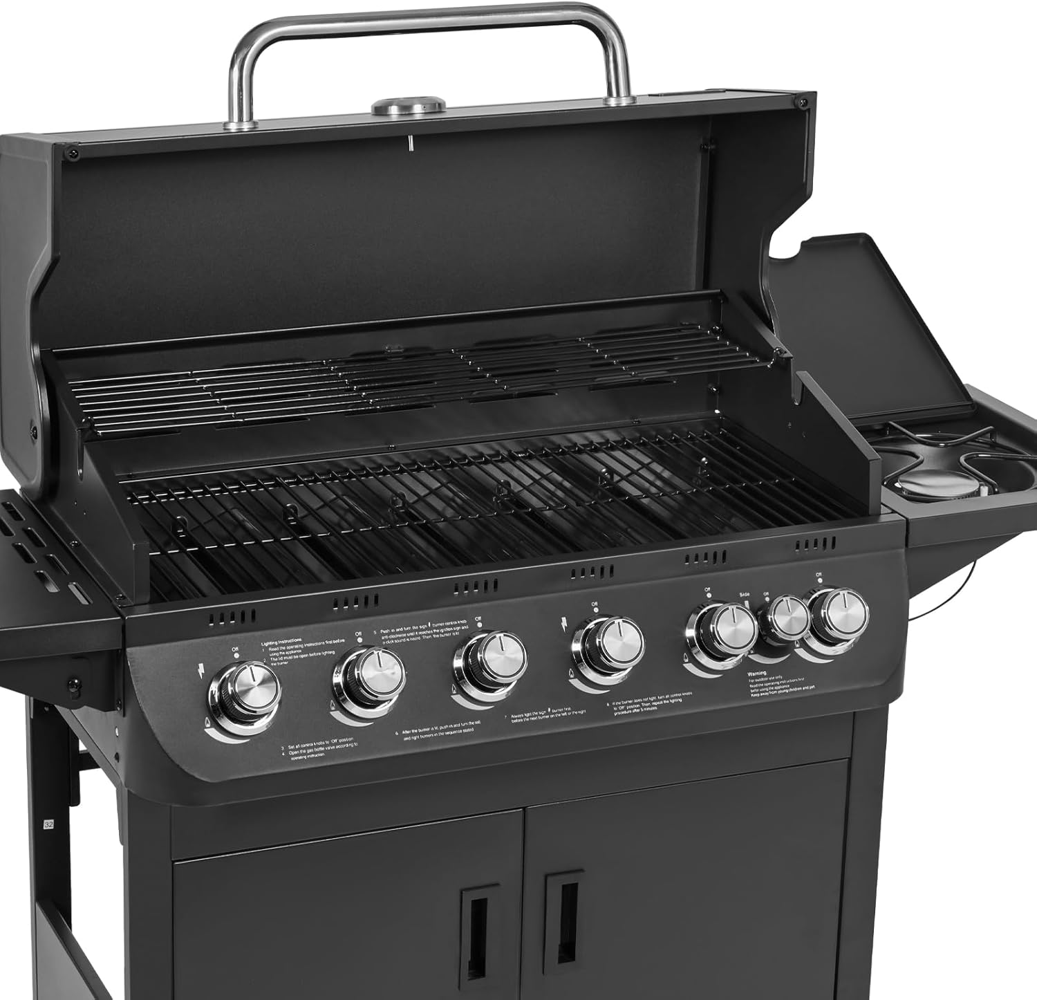 TAINO BRANDO 6+1 Gasgrill 6 Brenner Seitenkocher BBQ Grillwagen Gasgriller 2 TAINO BRANDO 6+1 Gasgrill 6 Brenner Seitenkocher BBQ Grillwagen Gasgriller – Bild 2