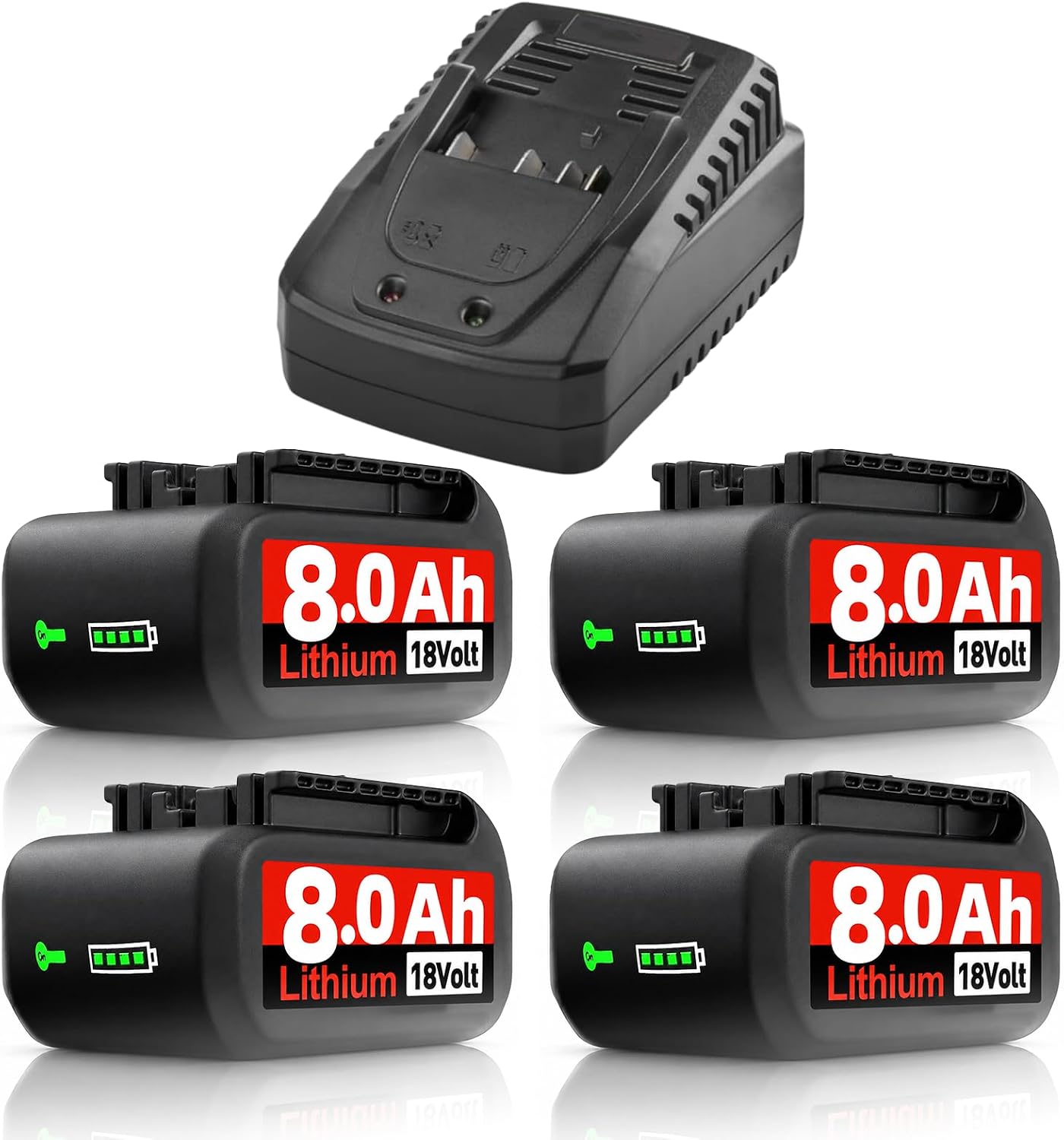 5X 8.0Ah Li-Ion Ersatzakku für Bosch Akku 18V GBA mit LED Indikator 1 5X 8.0Ah Li-Ion Ersatzakku für Bosch Akku 18V GBA mit LED Indikator