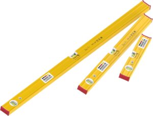 STABILA Wasserwaage im Set - PRIME SET 80 AS - 3-teiliges Wasserwaagen Set: 100 cm / 60 cm / 30 cm, integrierte Rutsch-Stopper mit Horizontal & Vertikal Libelle, Made in Germany