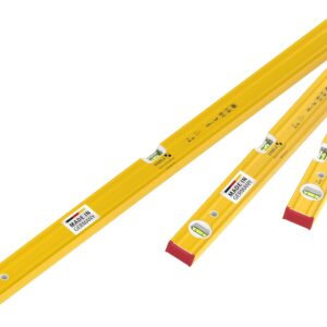 STABILA Wasserwaage im Set - PRIME SET 80 AS - 3-teiliges Wasserwaagen Set: 100 cm / 60 cm / 30 cm, integrierte Rutsch-Stopper mit Horizontal & Vertikal Libelle, Made in Germany