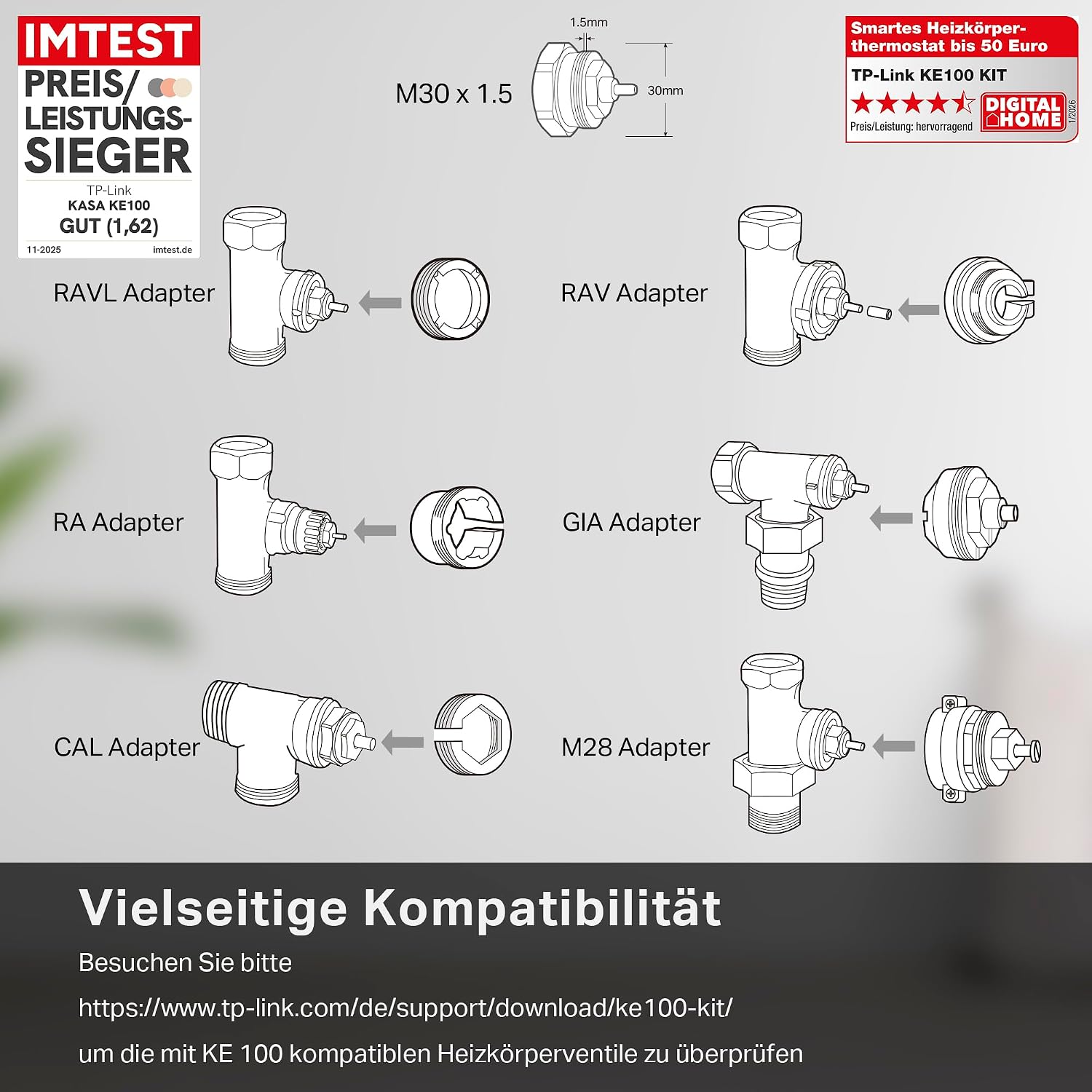 TP-Link smartes Heizkörperthermostat - Erweiterungseinheit, benötigt Kasa Hub, Heizungssteuerung (Kasa App, Zeitpläne, Geofencing, Fensteröffnungserkennung), Matter, Alexa, Apple Home 2 TP-Link smartes Heizkörperthermostat - Erweiterungseinheit, benötigt Kasa Hub, Heizungssteuerung (Kasa App, Zeitpläne, Geofencing, Fensteröffnungserkennung), Matter, Alexa, Apple Home – Bild 2