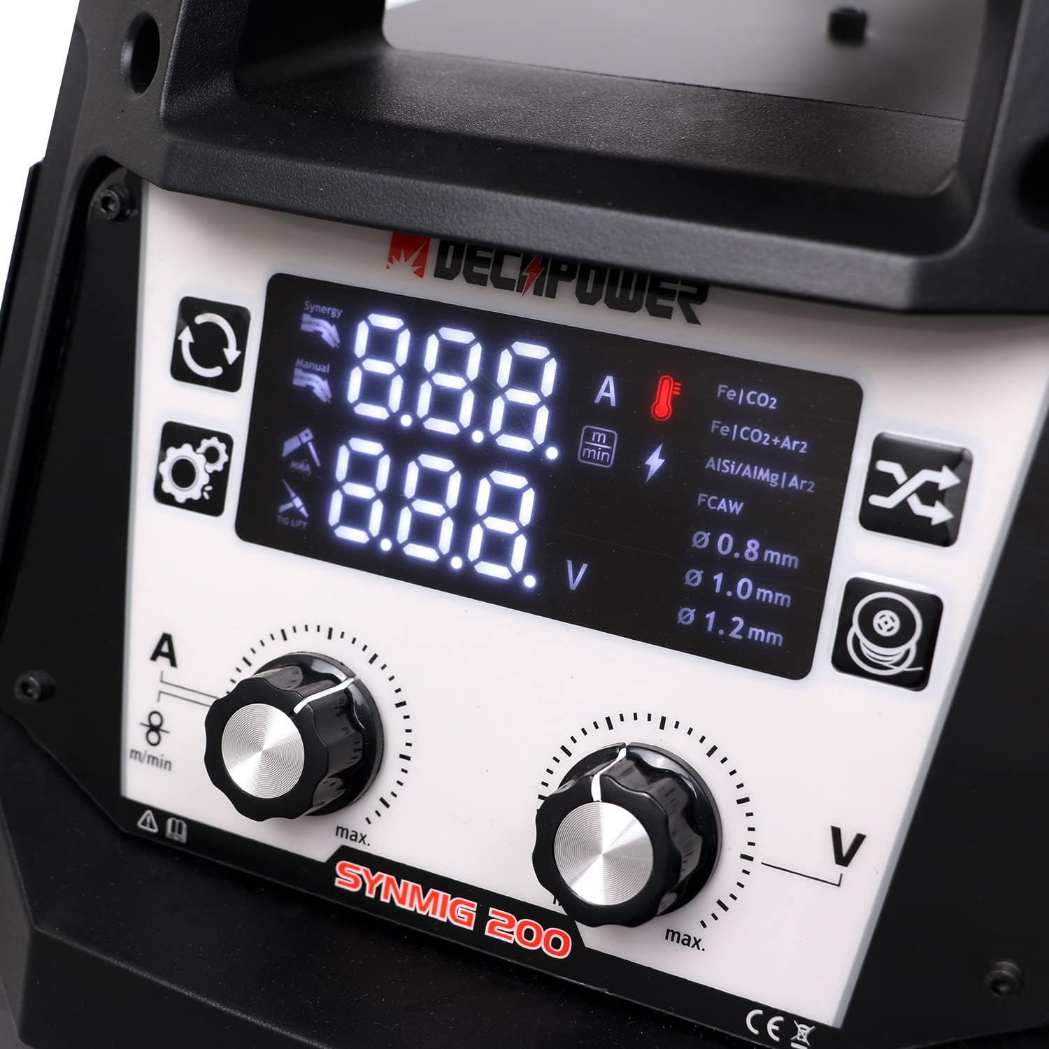 Decapower SYNMIG 200 A Schweißgerät MIG mit Gas, Synergie MMA MIG MAG FLUX LIFT TIG 4-in-1 Schweißgerät (SYNMIG-TYPE2) 5 Decapower SYNMIG 200 A Schweißgerät MIG mit Gas, Synergie MMA MIG MAG FLUX LIFT TIG 4-in-1 Schweißgerät (SYNMIG-TYPE2) – Bild 5