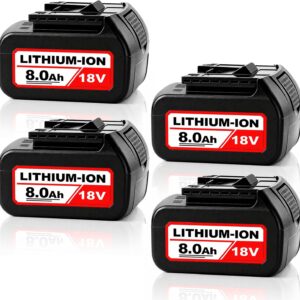 Cafonil 4X 8.0Ah Li-Ion Akku für Bosch 18V, Ersatzakku für Bosch BAT618