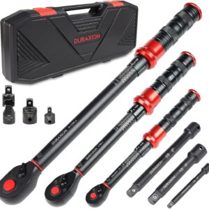 9-tlg Drehmomentschlüssel Set 1/2,3/8,1/4", 20-230,5-70,1-26Nm