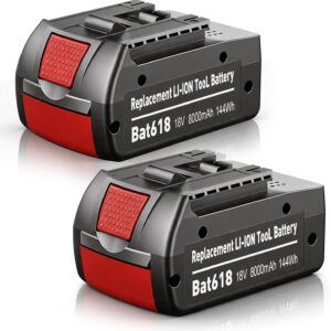 GGiking 2X 8000mAh Ersatzakku für Bosch akku 18V BAT618