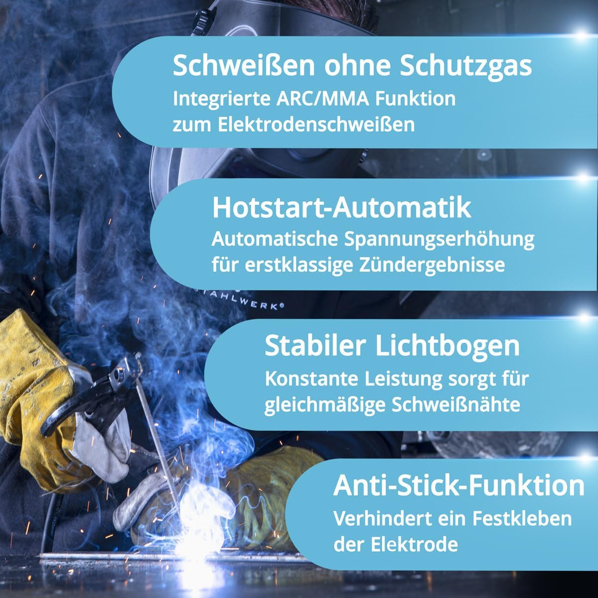 STAHLWERK Schutzgasschweißgerät AC/DC WIG 200 Puls Pro Touch 5 STAHLWERK Schutzgasschweißgerät AC/DC WIG 200 Puls Pro Touch – Bild 5