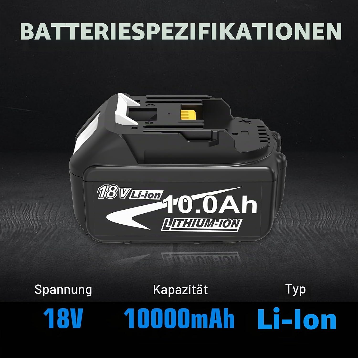 2Stück 10.0Ah /10000mAh Ersatzakku für Makita Akku 18V BL1860B 2 2Stück 10.0Ah /10000mAh Ersatzakku für Makita Akku 18V BL1860B – Bild 2