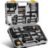 DEKO Werkzeugkiste Bestückt 148-tlg Universal Komplett mit Werkzeuge Handwerkzeug - für Damen Herren zum Haushalt Werkstatt DIY 3 71wIi6Br64L. AC SL1500