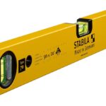 STABILA Wasserwaage Type 70, 50 cm, leichtes Alu-Profil, 1 Horizontal-Libelle, 1 Vertikal-Libelle, Made in Germany