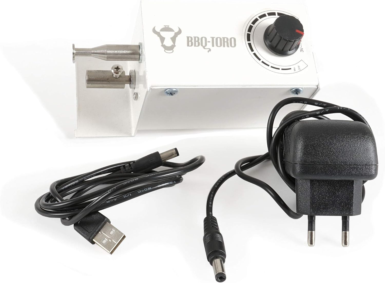 BBQ-Toro elektrischer Spiessdreher | Edelstahl Drehspiess Aufsatz mit 10 Spießen und Motor | größenverstellbar (B) 58 x (T) 26-40 cm | mit Netzstecker und USB | Mangal Schaschlik 5 BBQ-Toro elektrischer Spiessdreher | Edelstahl Drehspiess Aufsatz mit 10 Spießen und Motor | größenverstellbar (B) 58 x (T) 26-40 cm | mit Netzstecker und USB | Mangal Schaschlik – Bild 5