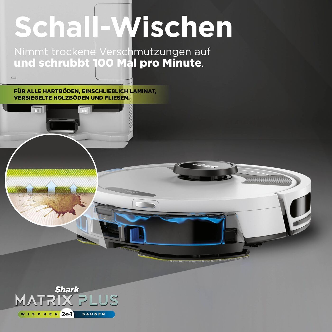 Shark Matrix Plus 2-in-1 selbstentleerter Wisch- & Saugroboter, Weiß 4 Shark Matrix Plus 2-in-1 selbstentleerter Wisch- & Saugroboter, Weiß – Bild 4