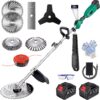 6- IN-1 Rasentrimmer mit Akku für Makita Akku, 21V Rasentrimmer Bürstenloser Motor, 2 x 4.5Ah Batterien Akkuu Motorsense Freischneider mit Unkrautbürste für Rasenschneiden und Garten 6 81 sVXgs JL. AC SL1500