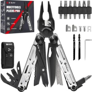 BIBURY Multitools Pro, 39in1 Multi Tools, Neu T-Schaft, Austauschbaren Säge