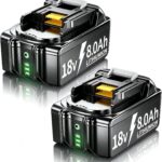 2 X 18V 8.0Ah/8000mAh Li-ion Battery BL1830 Ersatzakku für Makita Akku 18V