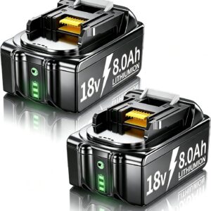2 X 18V 8.0Ah/8000mAh Li-ion Battery BL1830 Ersatzakku für Makita Akku 18V