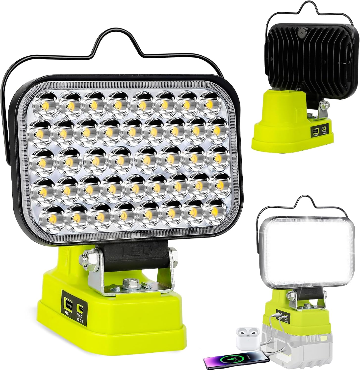 LED Akku Lampe Kompatibel mit Rybi 18V ONE+ 1 LED Akku Lampe Kompatibel mit Rybi 18V ONE+