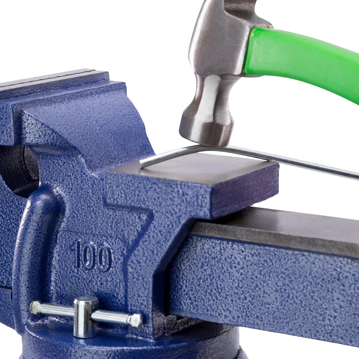 tectake® Schraubstock drehbar, Amboss, Tischschraubstock massiv, Gusseisen schwer, 360° drehbar, mit Drehteller für Montage Werktisch, Werkbänke, Werkstatttisch - Spannweite 125 mm 4 tectake® Schraubstock drehbar, Amboss, Tischschraubstock massiv, Gusseisen schwer, 360° drehbar, mit Drehteller für Montage Werktisch, Werkbänke, Werkstatttisch - Spannweite 125 mm – Bild 4
