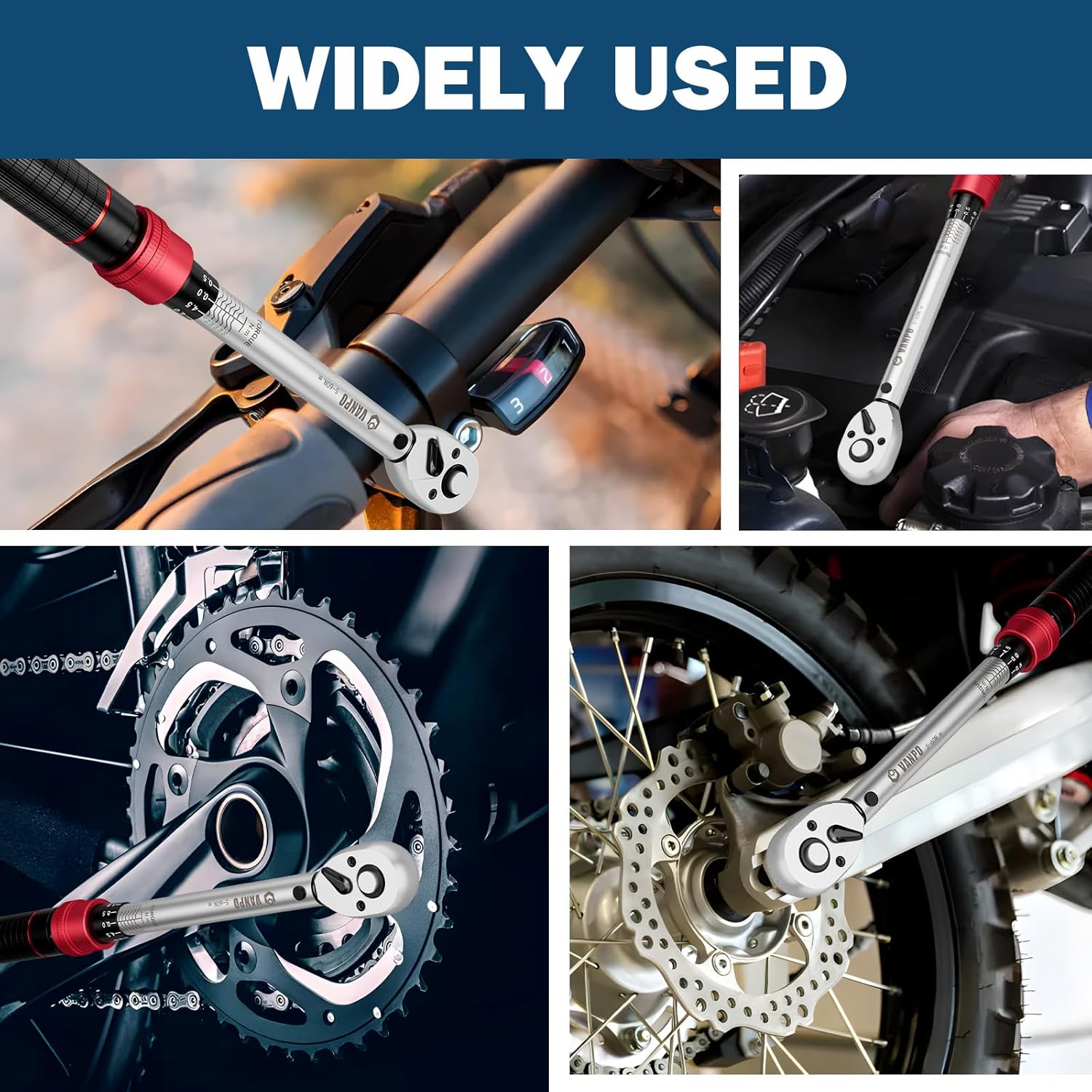 VANPO Drehmomentschlüssel 3/8 Zoll,5-60 Nm für Fahrrad & Zündkerzenwechsel 3 VANPO Drehmomentschlüssel 3/8 Zoll,5-60 Nm für Fahrrad & Zündkerzenwechsel – Bild 3