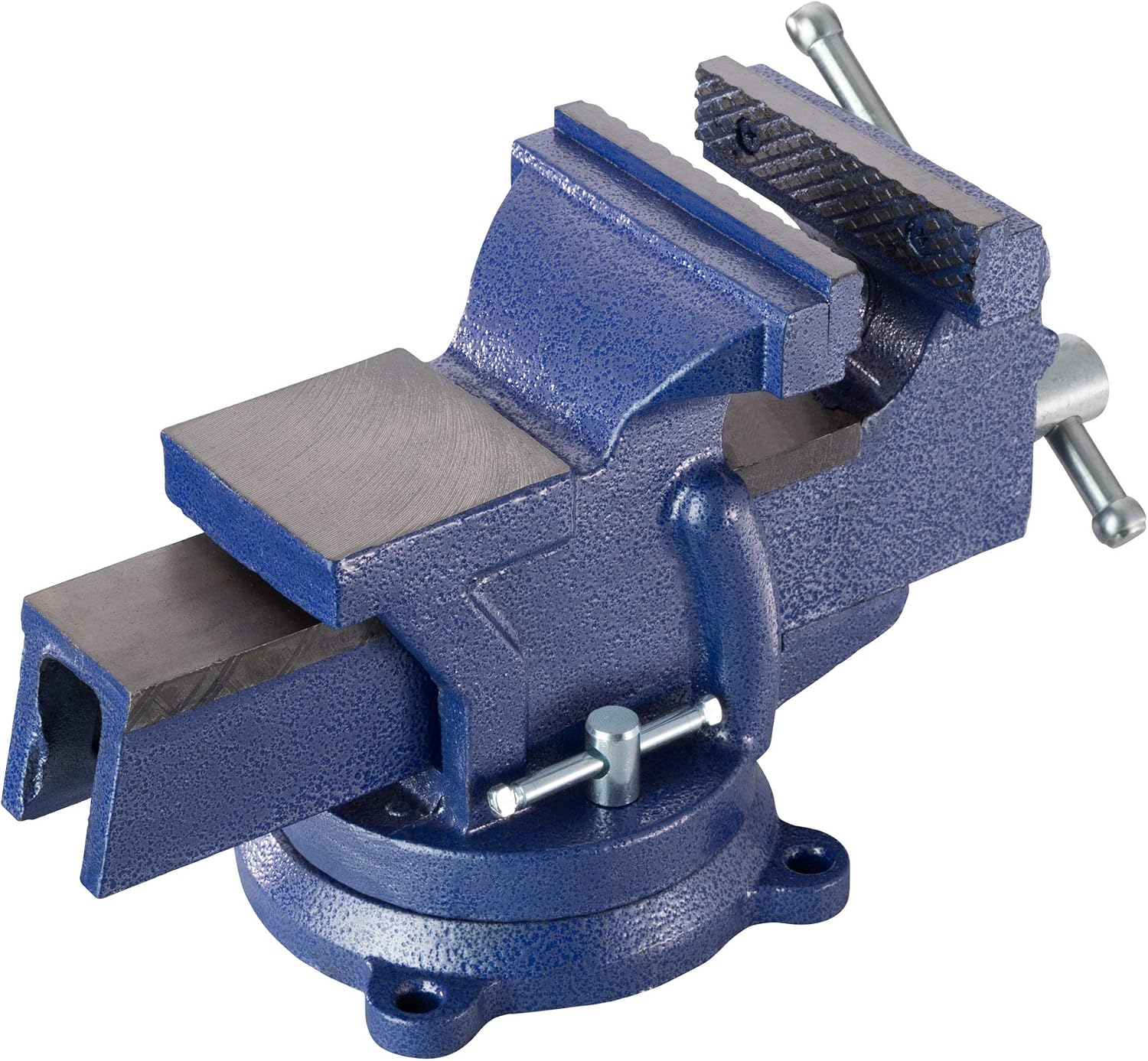 tectake® Schraubstock drehbar, Amboss, Tischschraubstock massiv, Gusseisen schwer, 360° drehbar, mit Drehteller für Montage Werktisch, Werkbänke, Werkstatttisch - Spannweite 125 mm 3 tectake® Schraubstock drehbar, Amboss, Tischschraubstock massiv, Gusseisen schwer, 360° drehbar, mit Drehteller für Montage Werktisch, Werkbänke, Werkstatttisch - Spannweite 125 mm – Bild 3