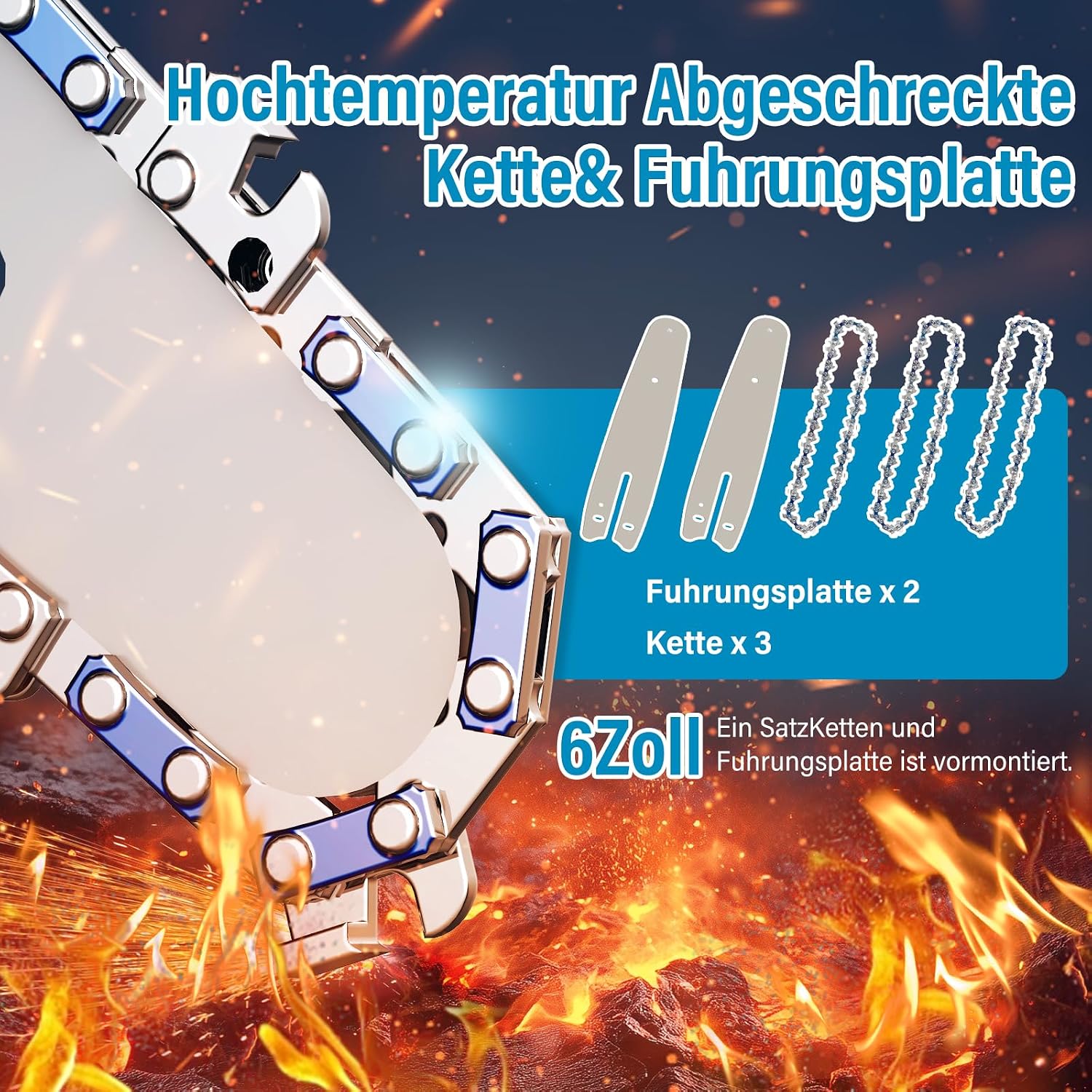 Mini Kettensäge mit Akku 2x4000mAh 6 Zoll, Handkettensäge Akku Bürstenloser Motor, Astsäge Akku mit Automatischer Öler, für Garten Baumschnitt Schere und Schneiden 5 Mini Kettensäge mit Akku 2x4000mAh 6 Zoll, Handkettensäge Akku Bürstenloser Motor, Astsäge Akku mit Automatischer Öler, für Garten Baumschnitt Schere und Schneiden – Bild 5
