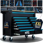 NTG Werkzeugwagen XXL 471-tlg. bestückt - 12 Schubladen Holzarbeitsplatte