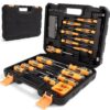 MulWark Magnetisches Schraubendreher-Set, 59-teilig, Chrom-Vanadium-Stahl, ergonomisches Design, Gummigriff, Schraubendreher-Set mit Koffer, Schlitz, Phillips, Sechskant, Pozidriv, Torx und Präzision, 7 81GO7eLKVuL. AC SL1500