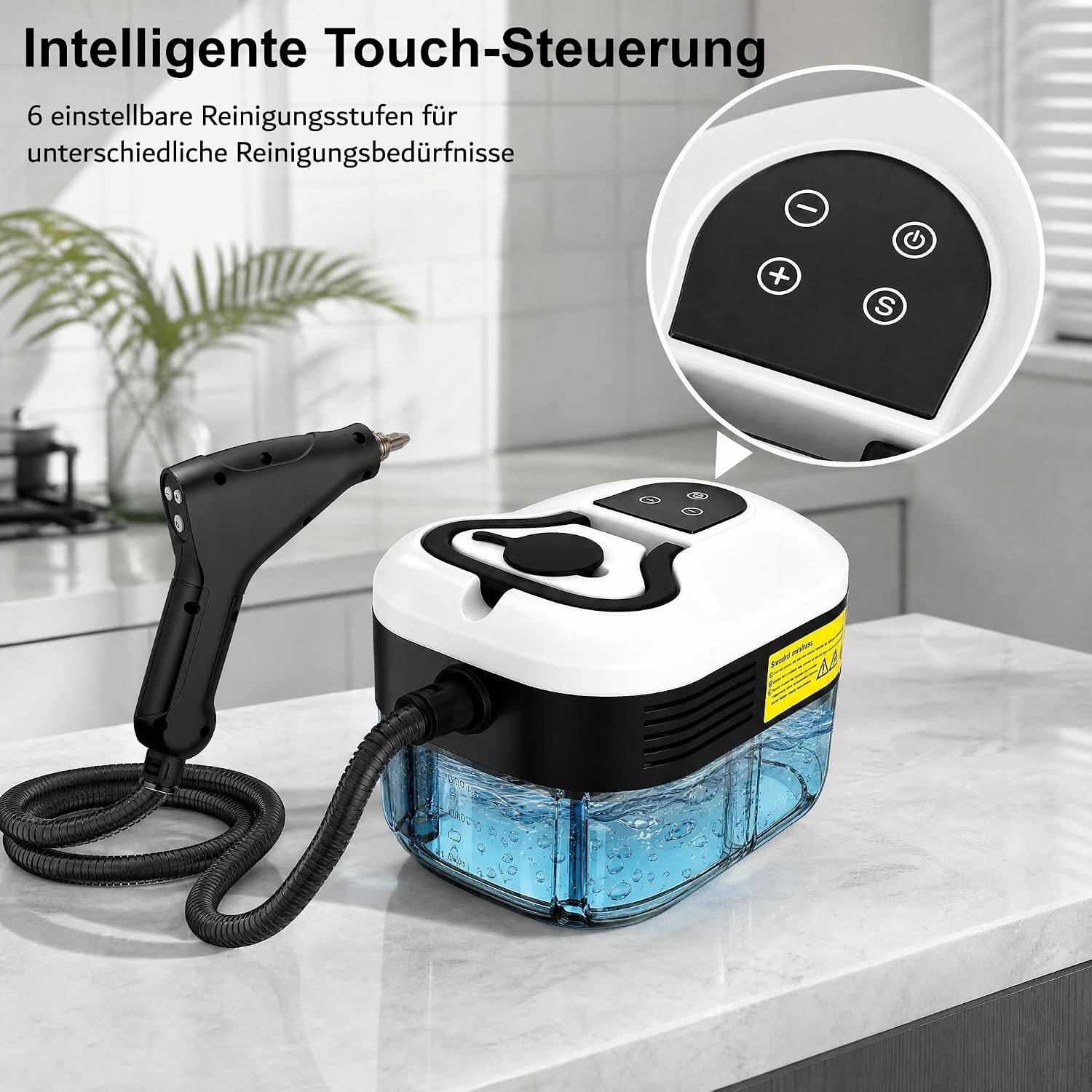Dampfreiniger Handgerät für alles 2500W, 15s Heizung, 6 stufig 4 Dampfreiniger Handgerät für alles 2500W, 15s Heizung, 6 stufig – Bild 4