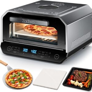 Elektrischer Pizzaofen 450 °C mit Sichtfenster & Innenbeleuchtung