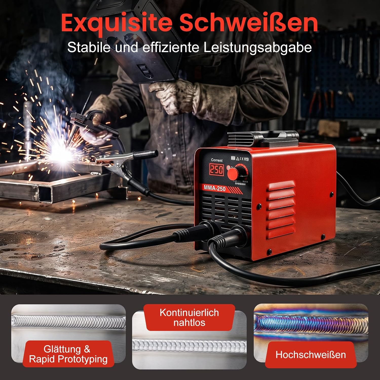 Mini-Schweißgerät 140A 220V MMA-Inverter mit LCD Display Heißstart 2 Mini-Schweißgerät 140A 220V MMA-Inverter mit LCD Display Heißstart – Bild 2