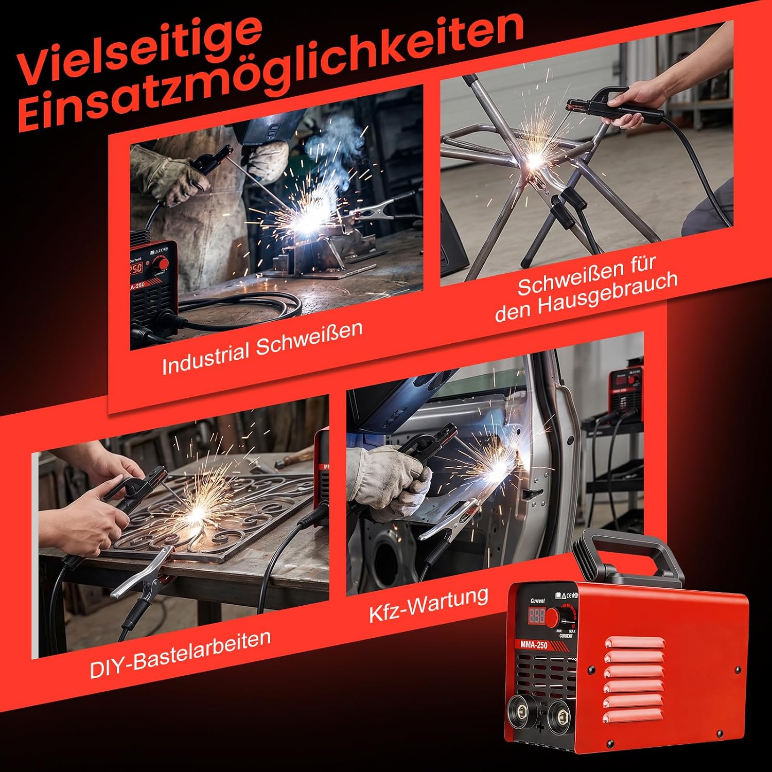 Mini-Schweißgerät 140A 220V MMA-Inverter mit LCD Display Heißstart 5 Mini-Schweißgerät 140A 220V MMA-Inverter mit LCD Display Heißstart – Bild 5