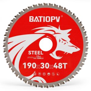 Kreissägeblatt 190 x 30 mm HM Sägeblatt für Metall, Stahl, Eisen, Aluminium – Präzises Hartmetall Sägeblatt kompatibel mit Bosch, Makita, Einhell & mehr