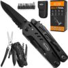 RoverTac Multitool Taschenmesser Werkzeug Geschenke: Multifunktionswerkzeug Camping Zubehör 18 in 1 Multitools Klappmesser Zange Schere Säge Korkenzieher Flaschenöffner 9-Pack mit Nylonscheide 3 81V lZttLjL. AC SL1500