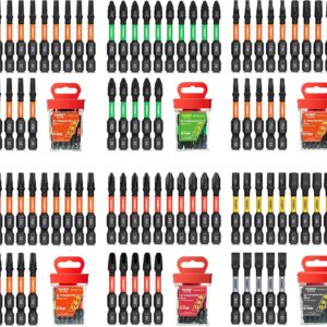 Impact Multi Schraubendreher-Bits-Set, Magnetischen S2-Stahl 50mm 90tlg. (Torx/Phillips/Pozidriv/Schlitz/Inbus) Bits-Set für Schlagwerkzeuge inkl. robuster Aufbewah Ungsbox