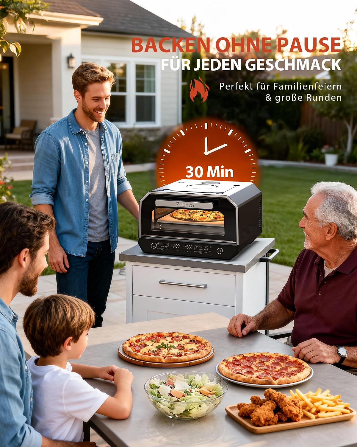 Elektrischer Pizzaofen 450 °C mit Sichtfenster & Innenbeleuchtung 4 Elektrischer Pizzaofen 450 °C mit Sichtfenster & Innenbeleuchtung – Bild 4