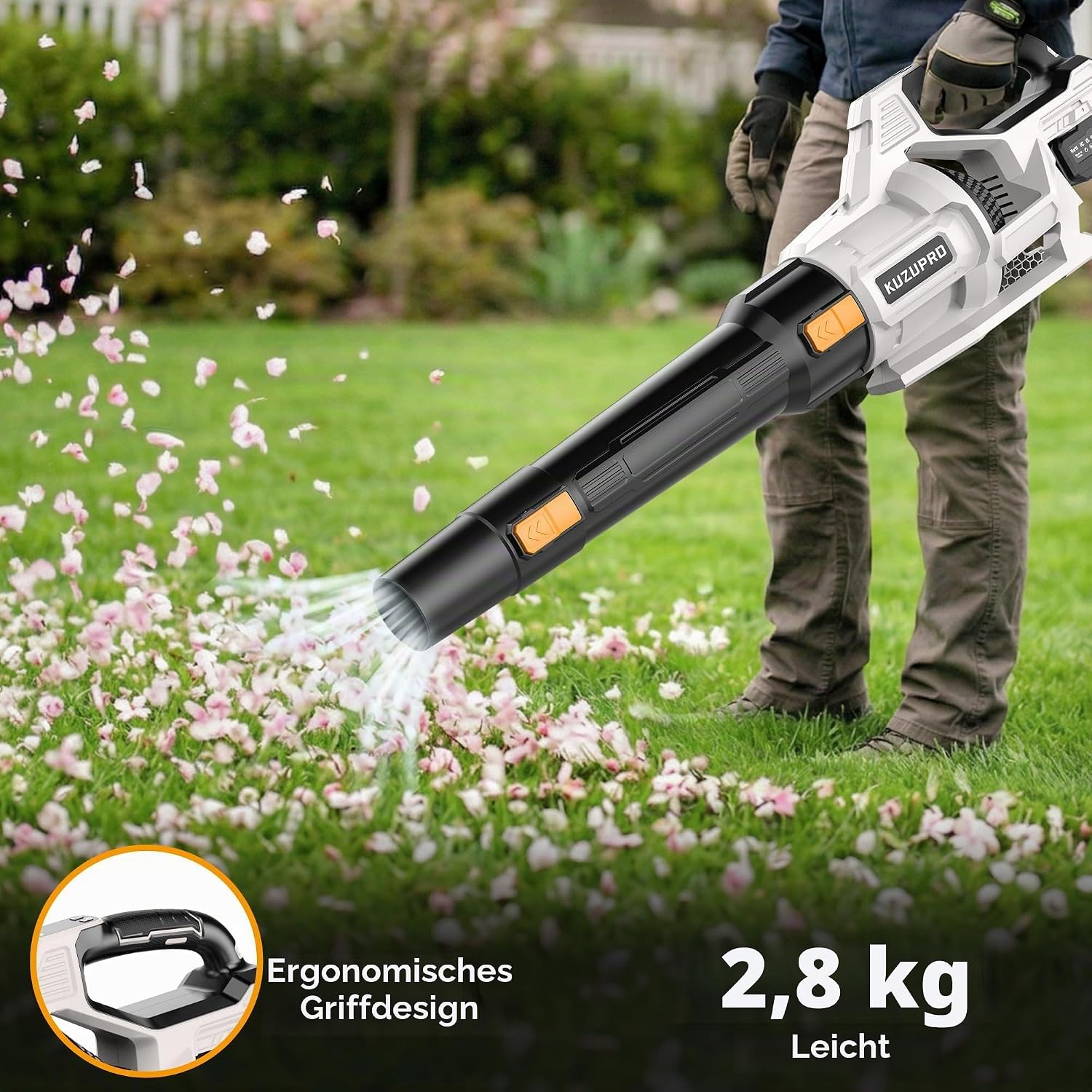 Laubbläser Akku, 21V Laubbläser mit 2 × 4,0 Ah Akkus, 3 Stufen 5 Laubbläser Akku, 21V Laubbläser mit 2 × 4,0 Ah Akkus, 3 Stufen – Bild 5