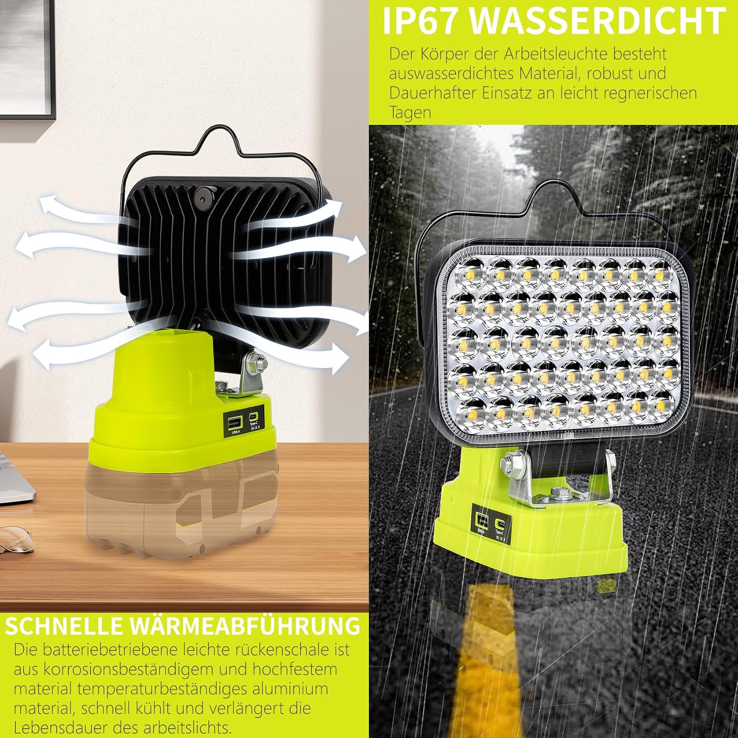 LED Akku Lampe Kompatibel mit Rybi 18V ONE+ 5 LED Akku Lampe Kompatibel mit Rybi 18V ONE+ – Bild 5