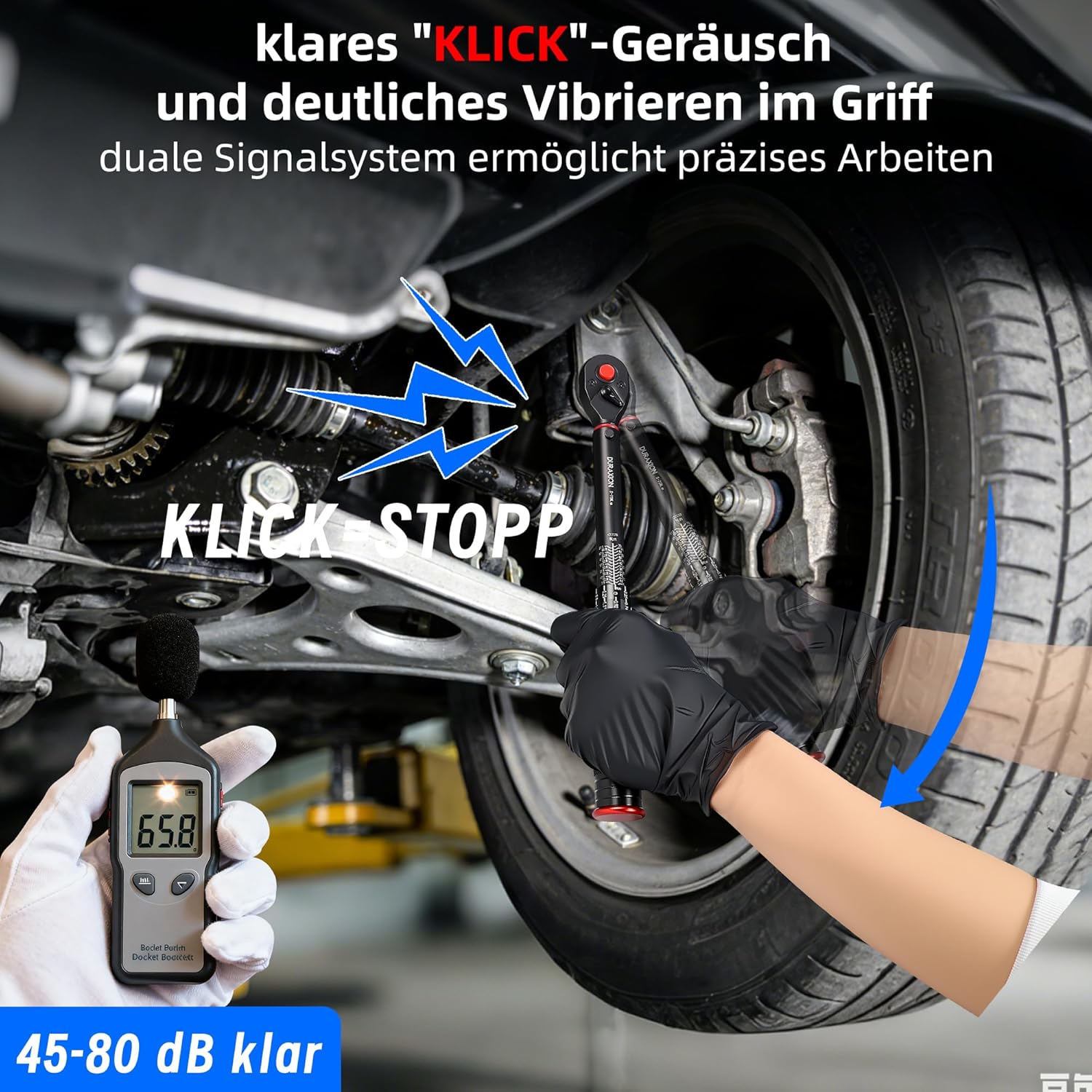 3-tlg Drehmomentschlüssel 1/2", 20-230Nm für Auto/Motorrad 4 3-tlg Drehmomentschlüssel 1/2", 20-230Nm für Auto/Motorrad – Bild 4