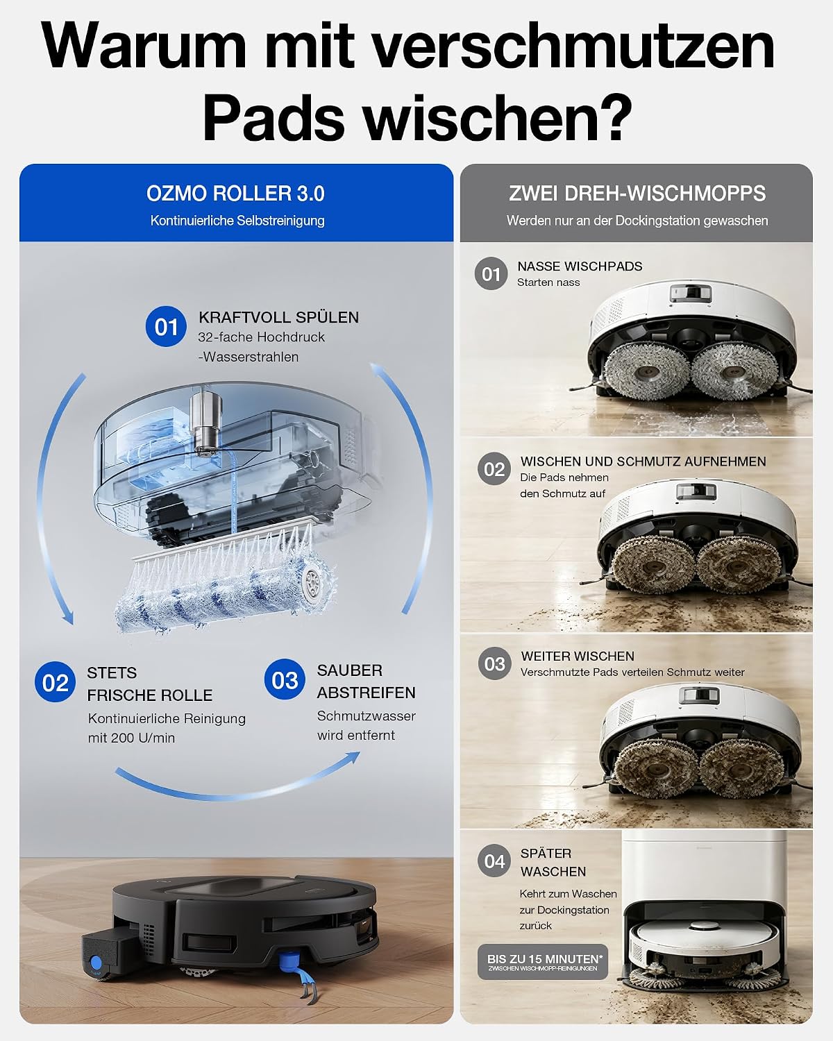 ECOVACS DEEBOT T90 MAX Omni Saugroboter mit Wischfunktion, 30.000 Pa Blast 4 ECOVACS DEEBOT T90 MAX Omni Saugroboter mit Wischfunktion, 30.000 Pa Blast – Bild 4