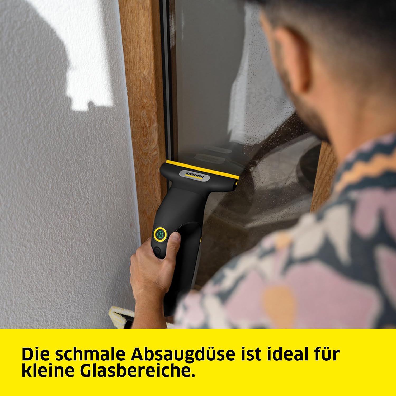 KÄRCHER Akku-Fenstersauger WV 3 Comfort Precision+ Black, Akkulaufzeit: 35 min., XXL-Schmutzwassertank: 200 ml, 2 Absaugdüsen,verstellbare Sprühflasche mit Mikrofaser-Wischbezug 5 KÄRCHER Akku-Fenstersauger WV 3 Comfort Precision+ Black, Akkulaufzeit: 35 min., XXL-Schmutzwassertank: 200 ml, 2 Absaugdüsen,verstellbare Sprühflasche mit Mikrofaser-Wischbezug – Bild 5