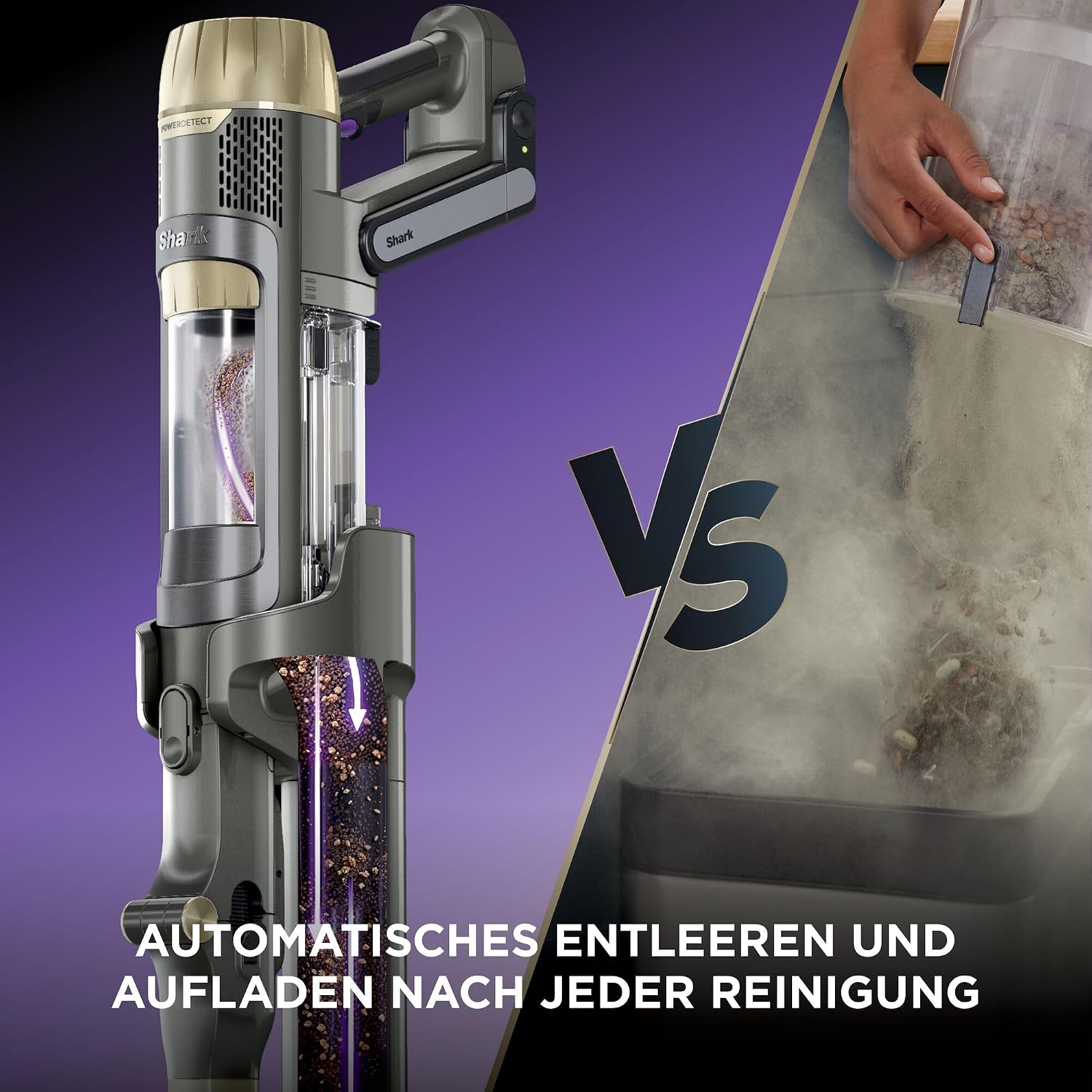 Shark PowerDetect Clean & Empty Akku-Staubsauger mit Absaugstation, Gold 4 Shark PowerDetect Clean & Empty Akku-Staubsauger mit Absaugstation, Gold – Bild 4