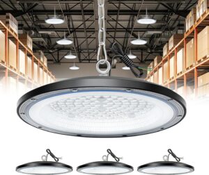 4 Stück 100W LED Werkstattlampe Hallenbeleuchtung Deckenleuchte