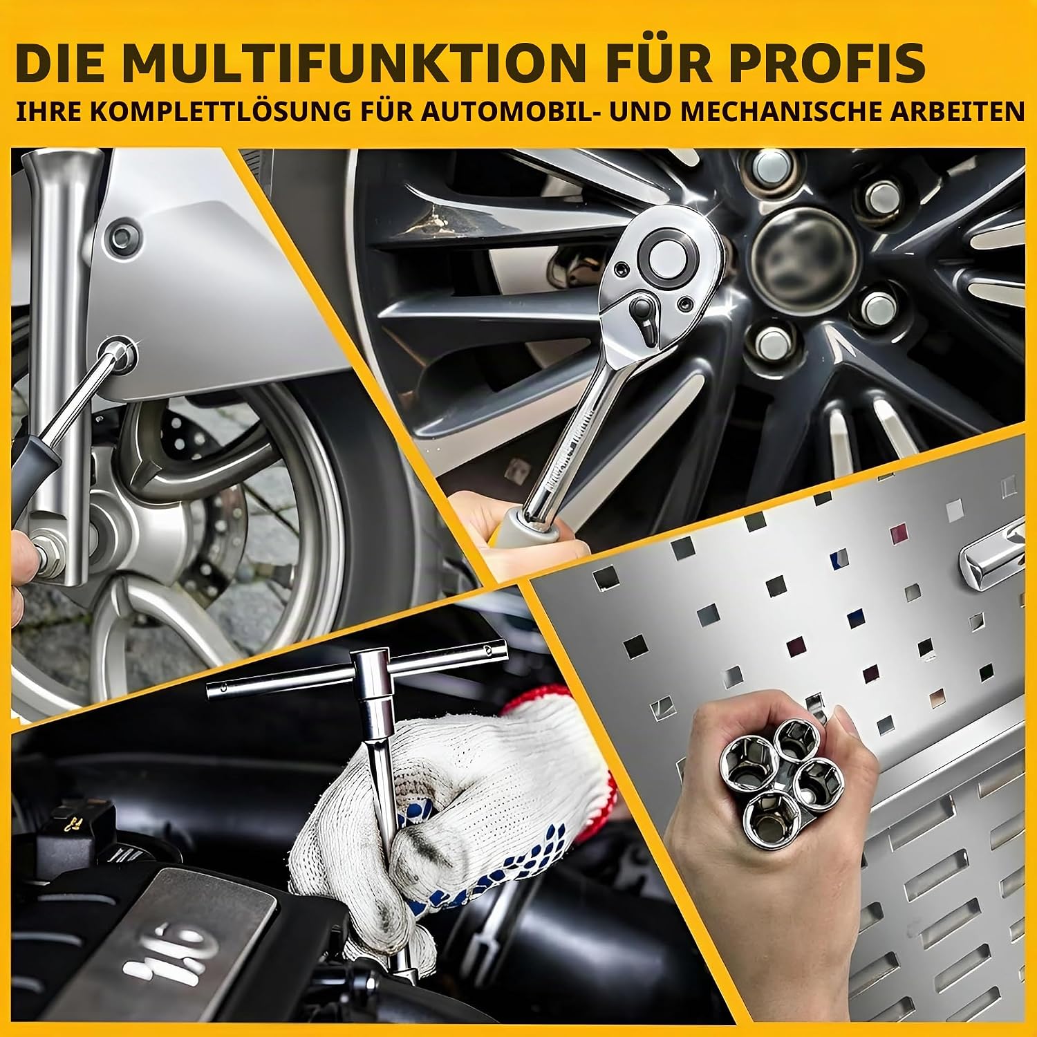 172-teiliger Steckschlüsselsatz & Ratschensatz - Professionelles Mechaniker Werkzeug Set für Kfz-Werkstatt und Hobby, Kompletter Schlüsselsatz mit 1/4", 3/8", 1/2" Antrieb 5 172-teiliger Steckschlüsselsatz & Ratschensatz - Professionelles Mechaniker Werkzeug Set für Kfz-Werkstatt und Hobby, Kompletter Schlüsselsatz mit 1/4", 3/8", 1/2" Antrieb – Bild 5