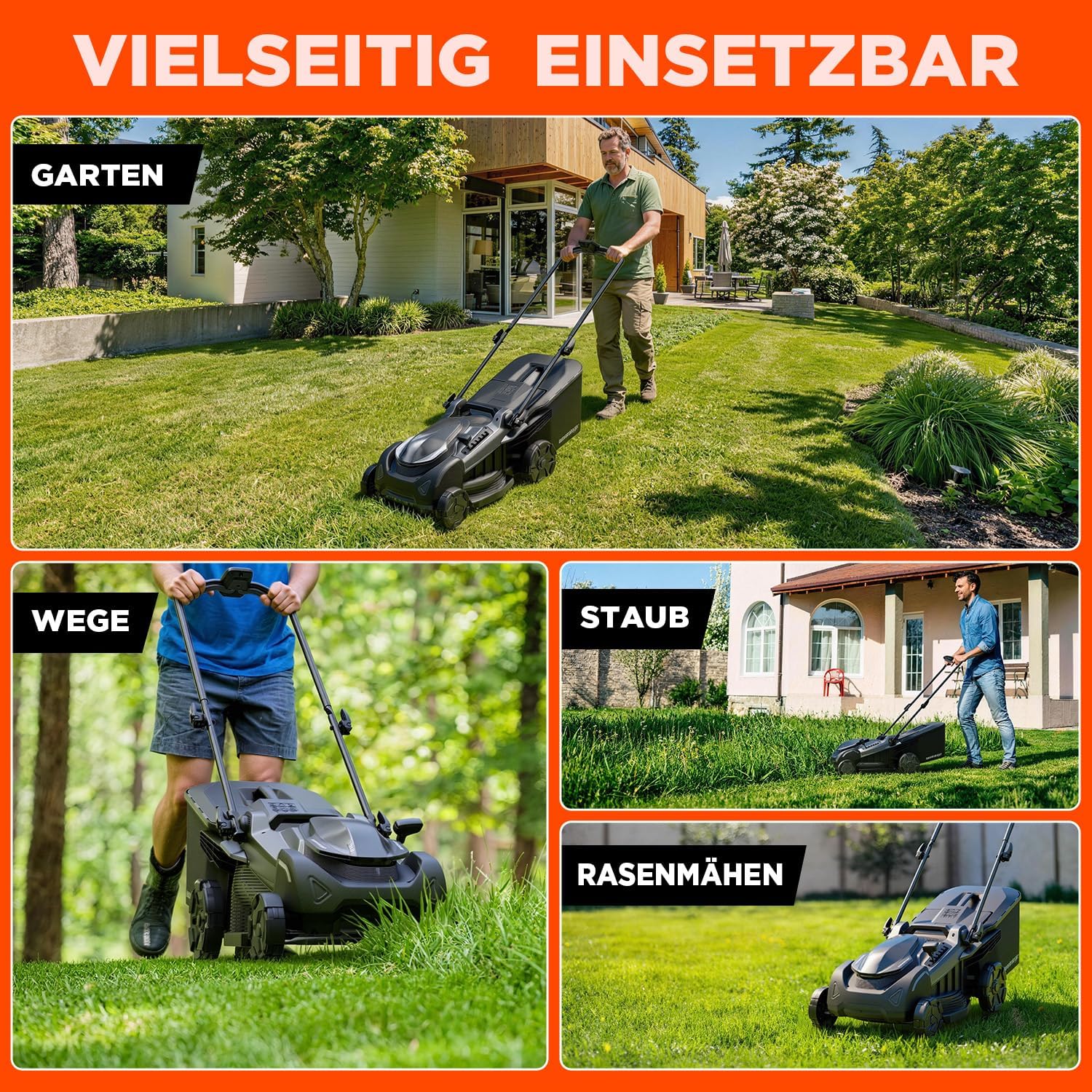 43cm Bürstenloser Akku-Rasenmäher mit Radantrieb, Solo, 18V Power X-Change 5 43cm Bürstenloser Akku-Rasenmäher mit Radantrieb, Solo, 18V Power X-Change – Bild 5