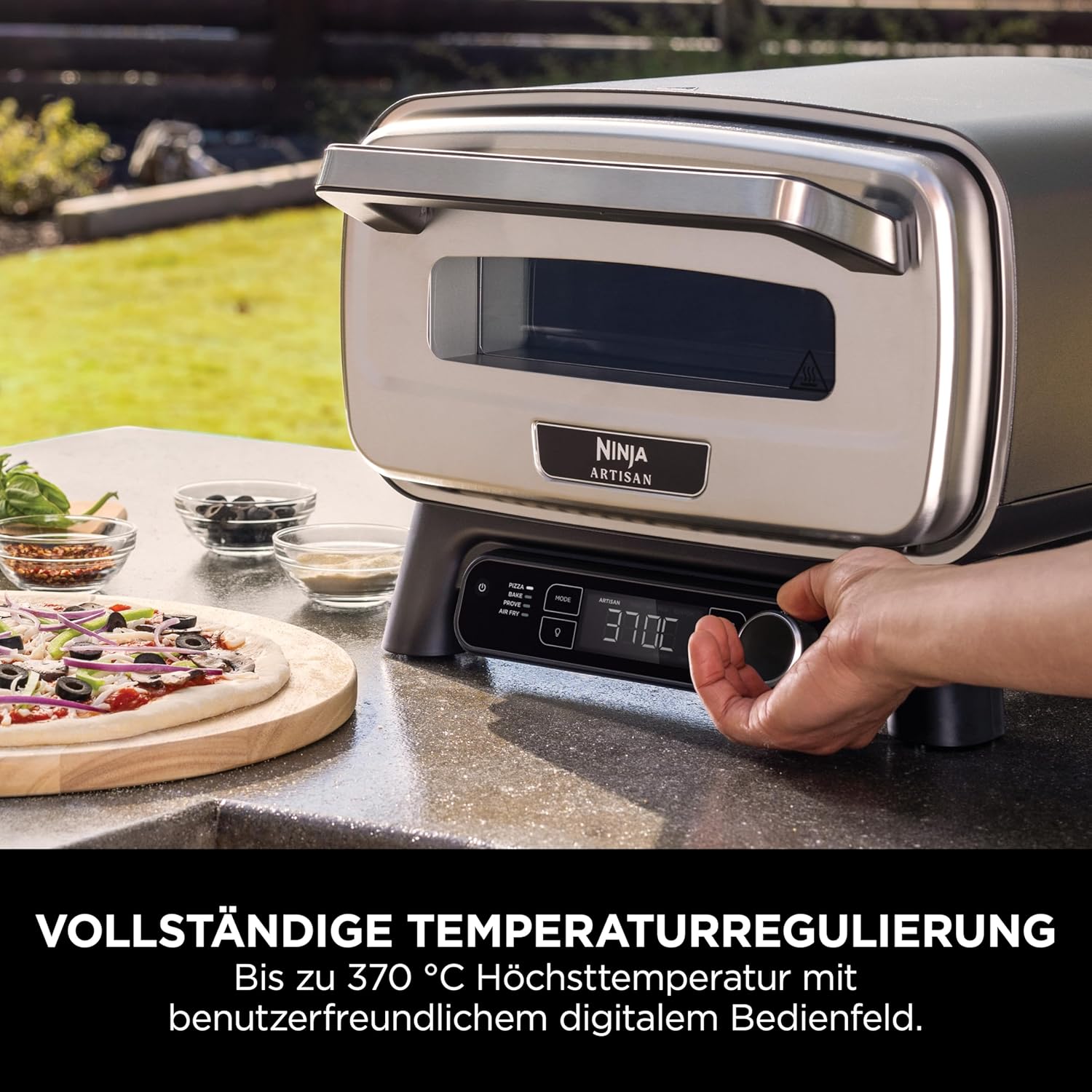 Ninja Artisan Outdoor-Pizzaofen & Heißluftfritteuse, 4 Funktionen, Grau 3 Ninja Artisan Outdoor-Pizzaofen & Heißluftfritteuse, 4 Funktionen, Grau – Bild 3